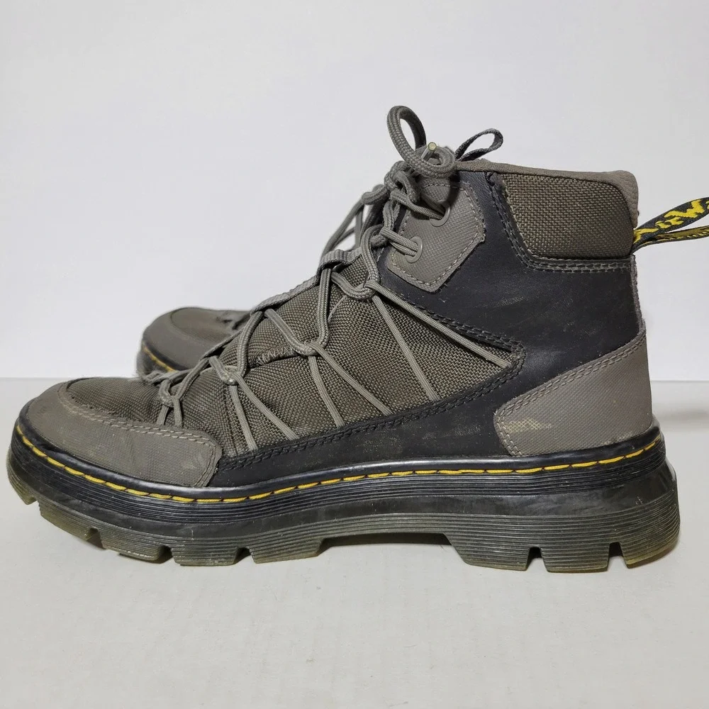 Dr.‎ Doc Martens Buwick Grey Black Utility Boots Unisex Mens 8 Womens 9